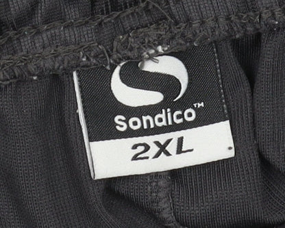 Sondico Men’s Black 2XL Athletic Shorts, Elastic Waist