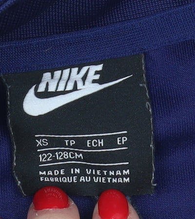 Nike Boys Blue Track Jacket XS - Lightweight Activewear