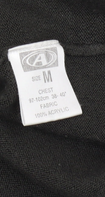 Armando Men's Black Roll Neck Pullover Jumper M