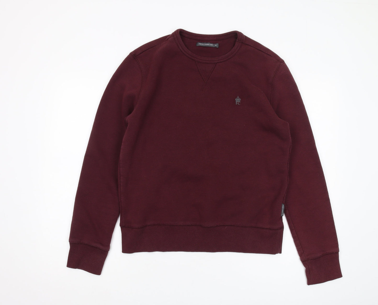 Mens UK Size M French Connection Red Pullover Sweatshirt