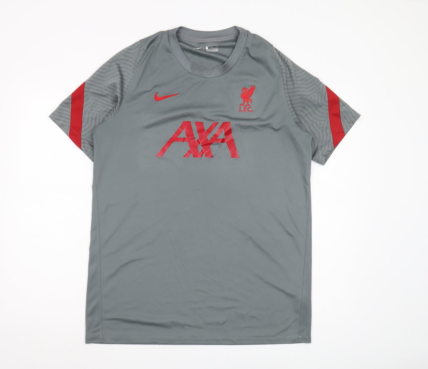 Nike Men's Grey Football T-Shirt L - Breathable & Lightweight