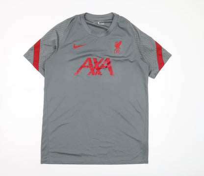Nike Men's Grey Football T-Shirt L - Breathable & Lightweight