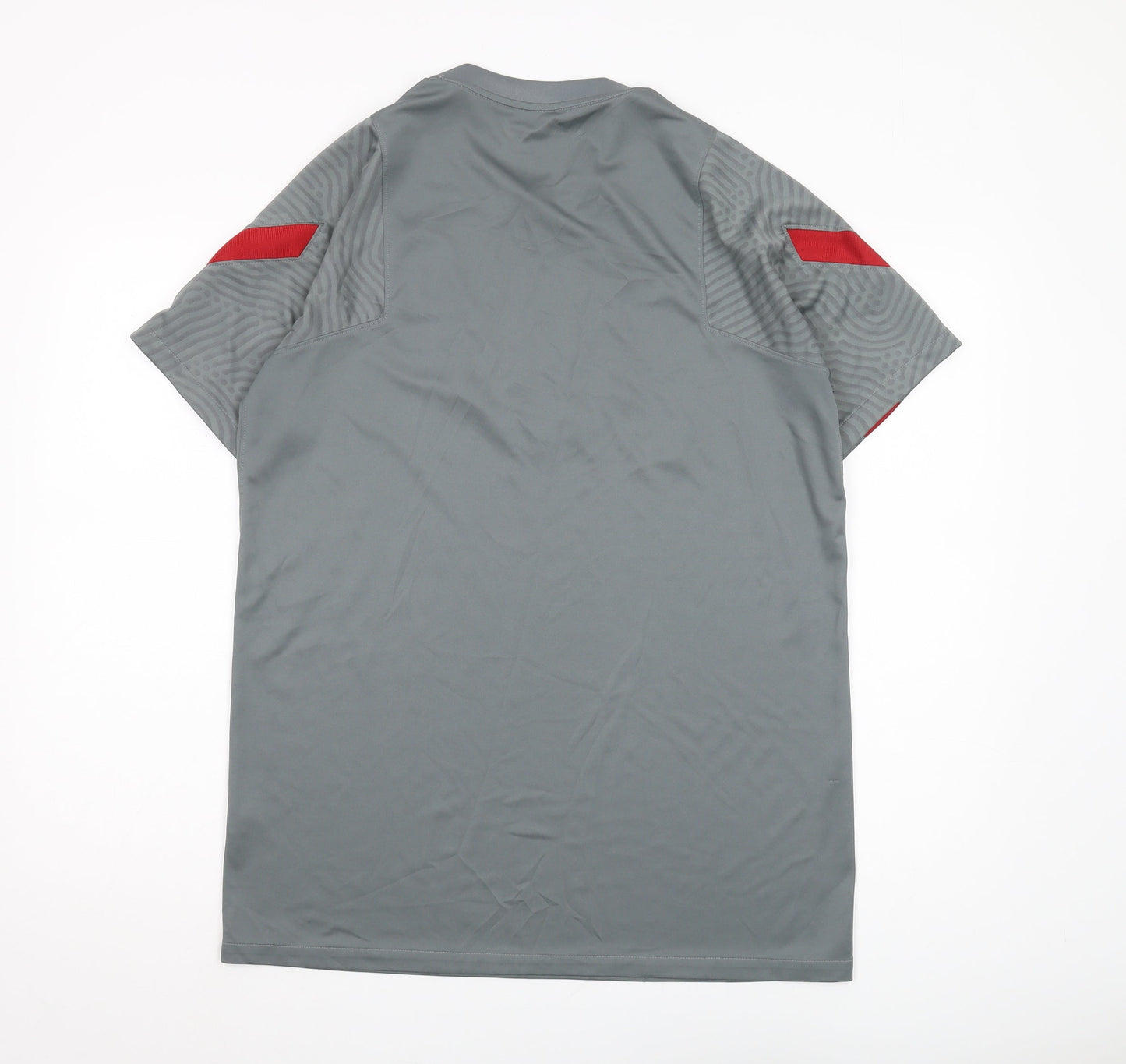 Nike Men's Grey Football T-Shirt L - Breathable & Lightweight
