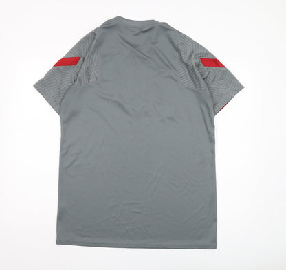 Nike Men's Grey Football T-Shirt L - Breathable & Lightweight
