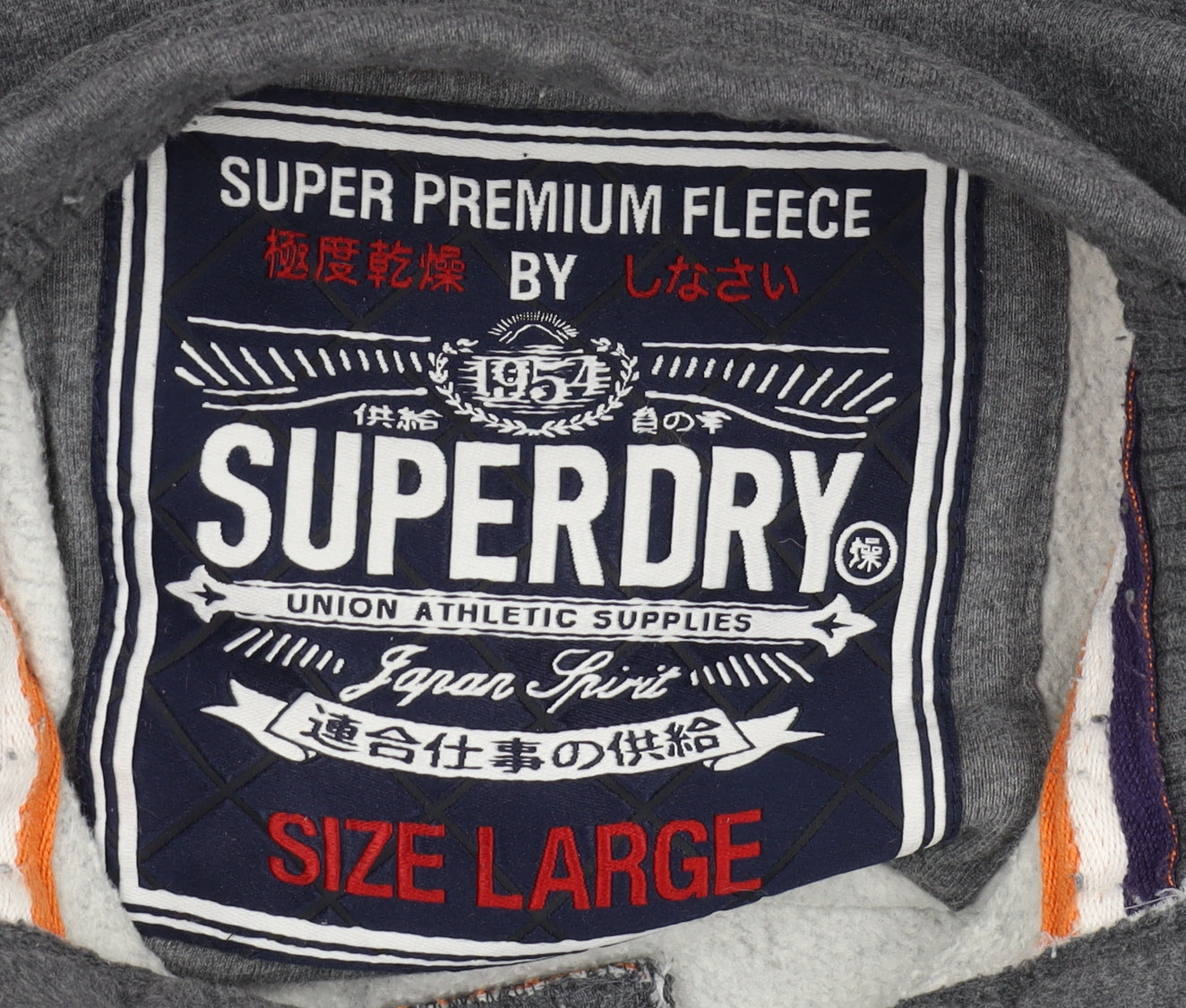 Superdry Men's Grey Henley Sweatshirt Size L