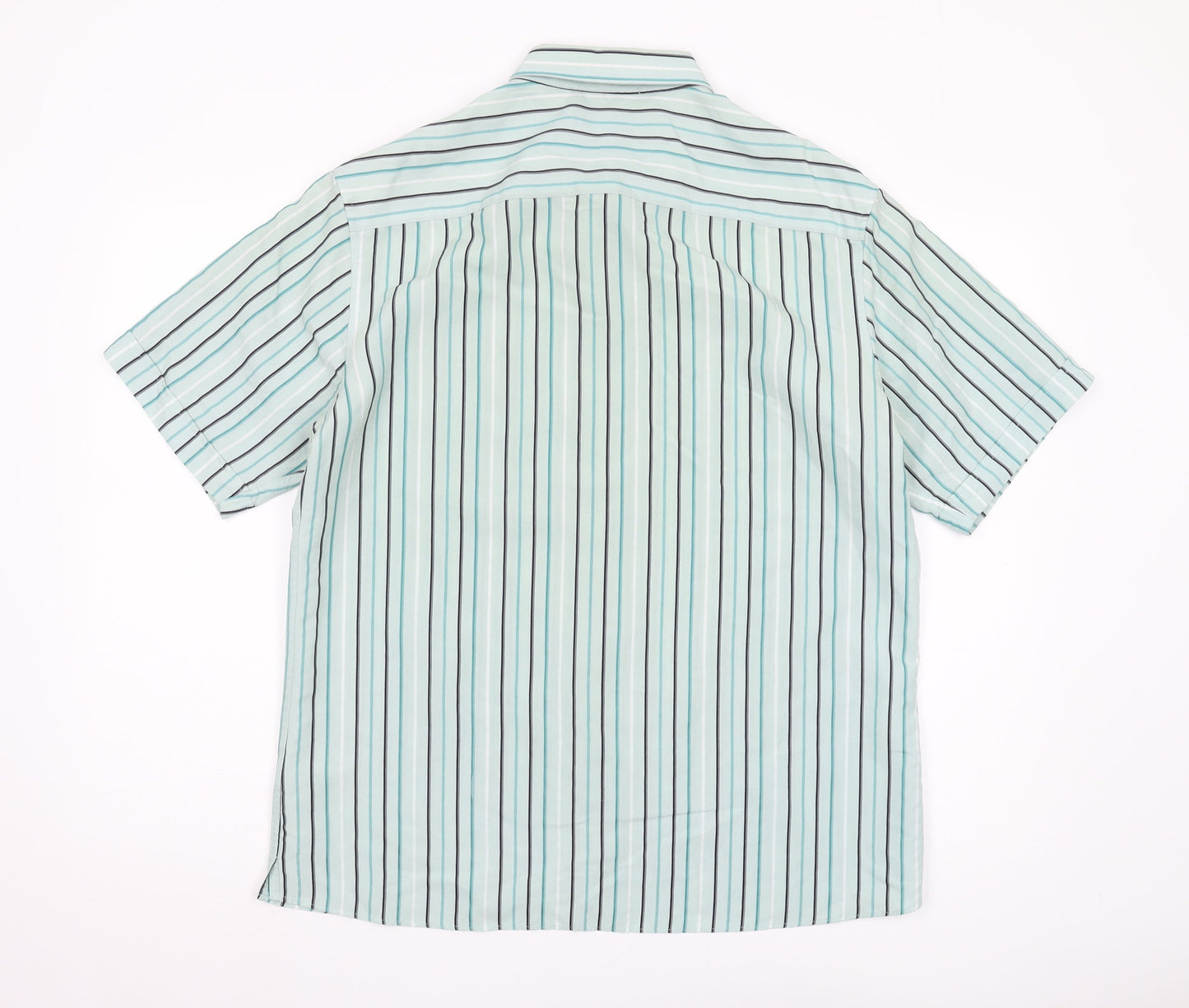 Marks and Spencer Men's Multicoloured Striped Shirt, M, Regular Fit