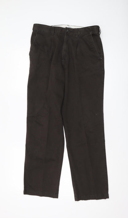 Mens UK Size M BHS Regular Fit Casual Brown Trousers