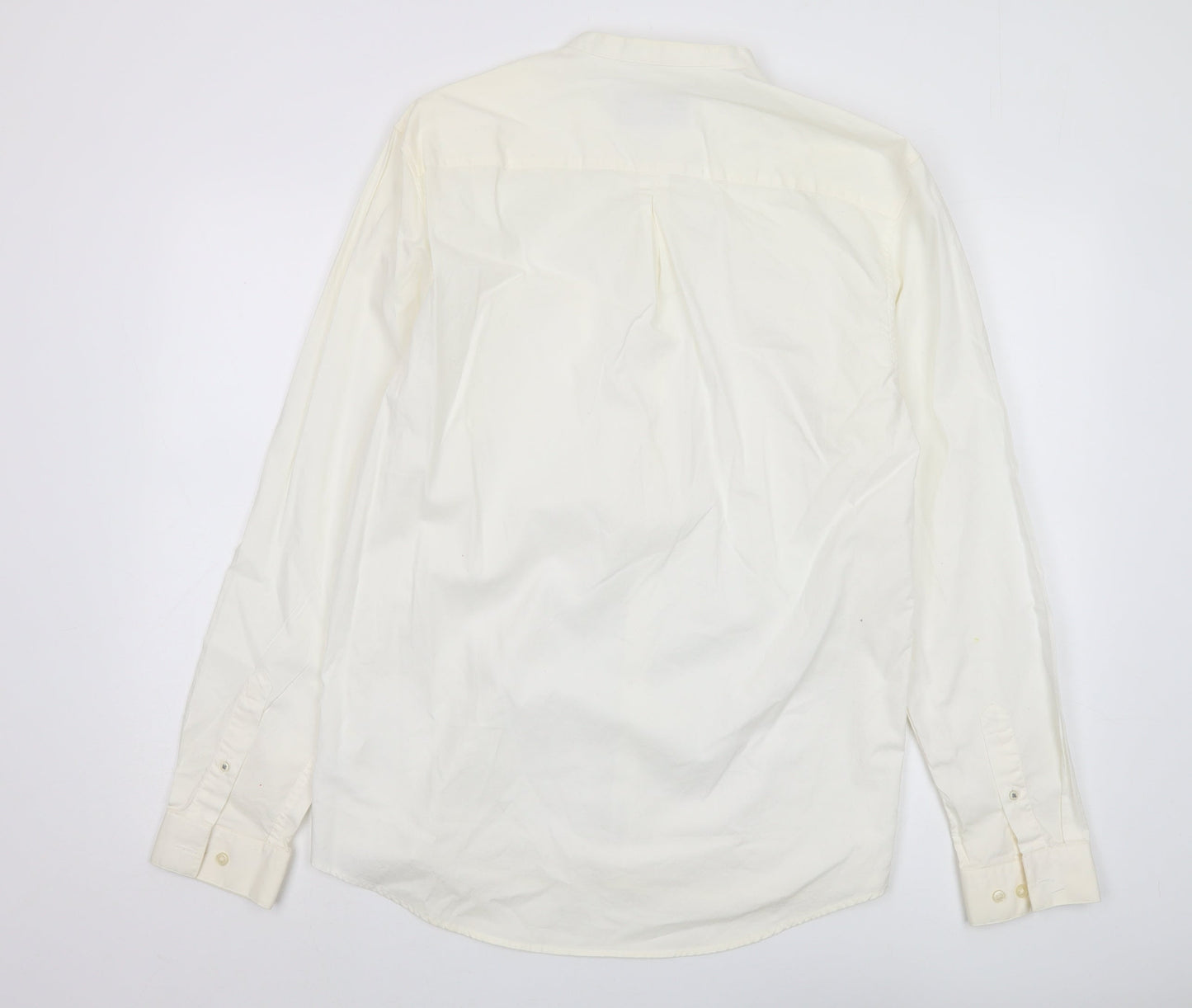 River Island Men's L White Long Sleeve Casual Shirt