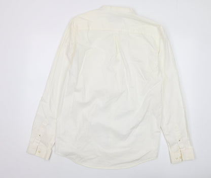 River Island Men's L White Long Sleeve Casual Shirt