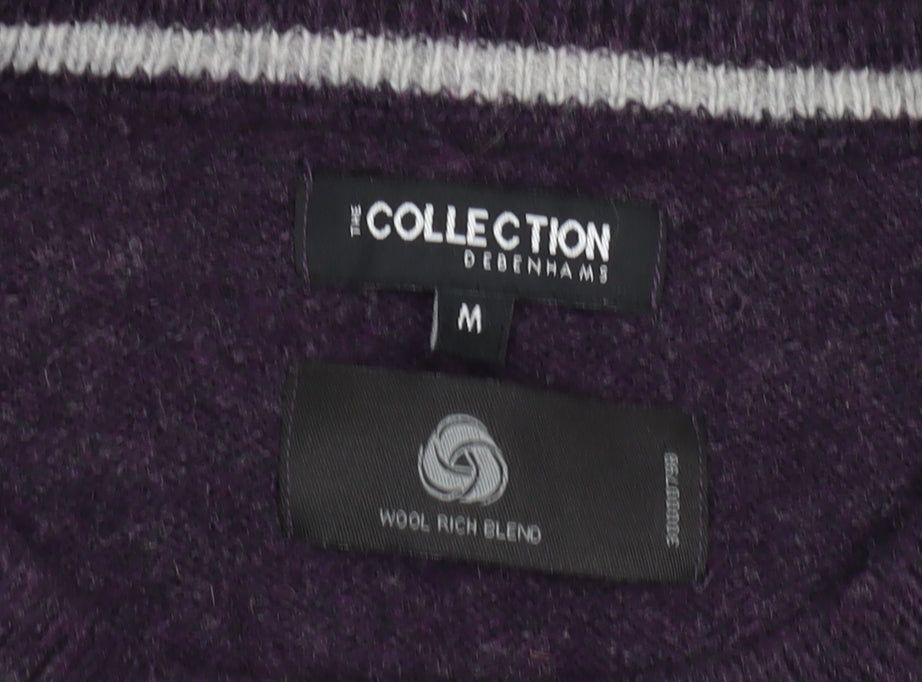 Debenhams Men's Purple Pullover Jumper Size M