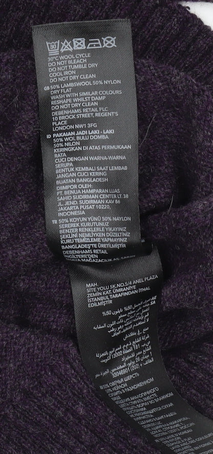 Debenhams Men's Purple Pullover Jumper Size M