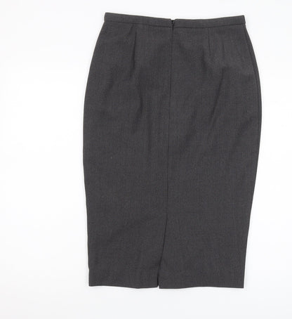 Marks and Spencer Women's Long Grey Pencil Skirt Size 10