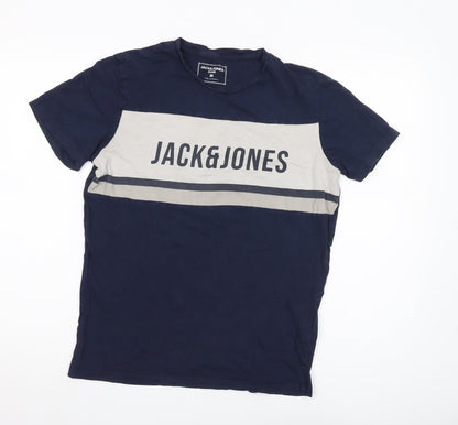 Mens UK Size S JACK & JONES Blue  T-Shirt