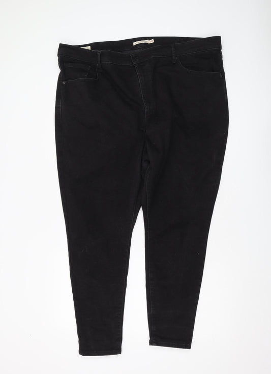 Levi's Women's Black High-Rise Super-Skinny Jeans Size 24
