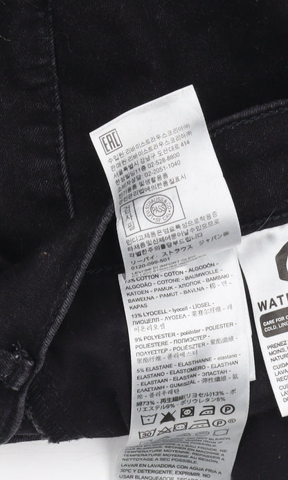 Levi's Women's Black High-Rise Super-Skinny Jeans Size 24