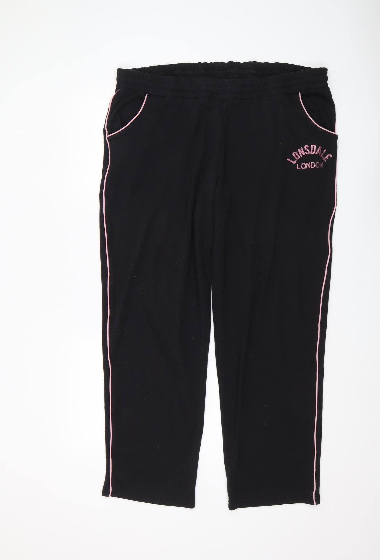 Lonsdale Women's Black Jogger Trousers Size 22