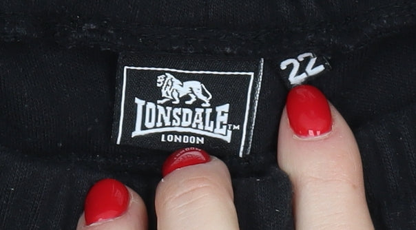Lonsdale Women's Black Jogger Trousers Size 22