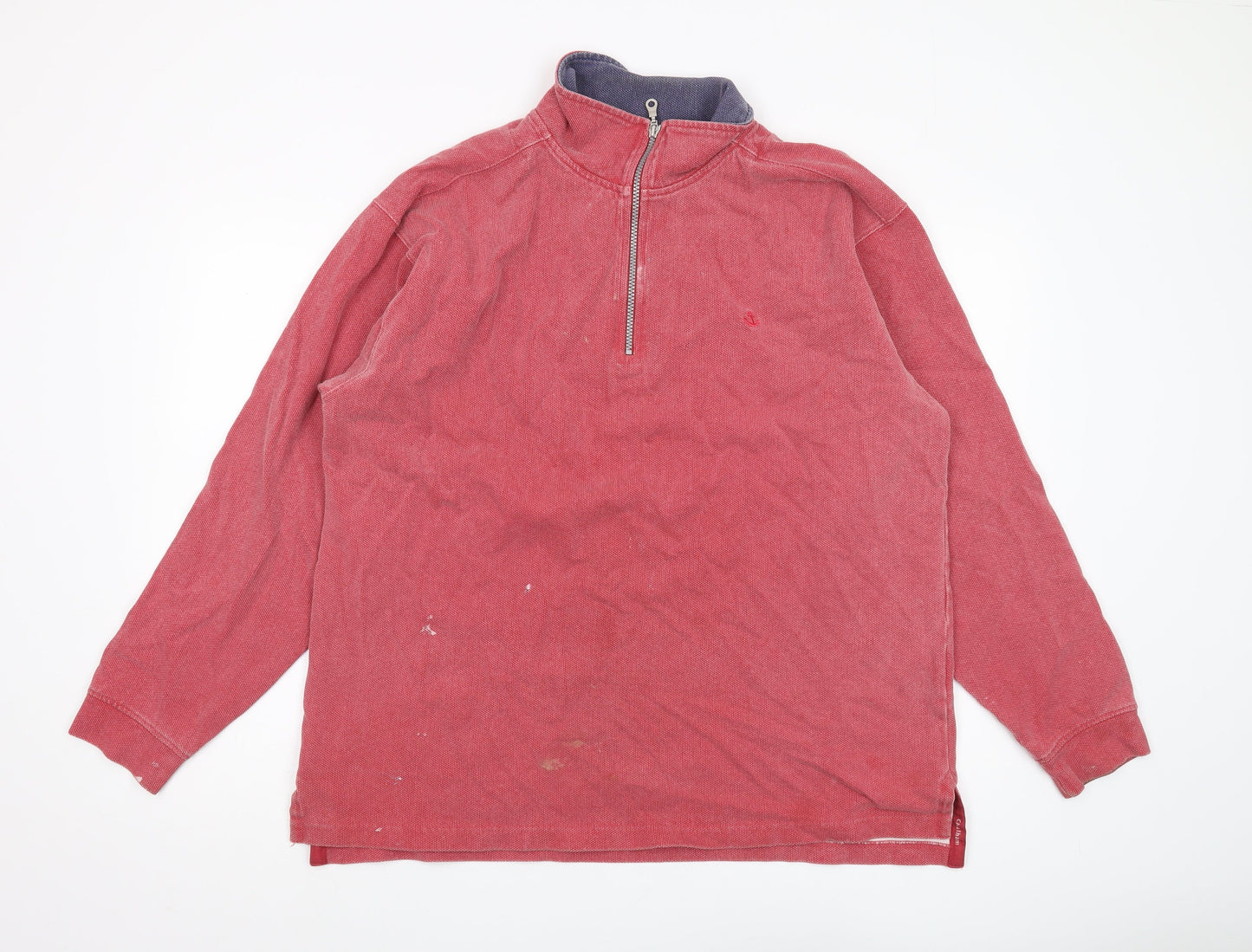 Chatham Men's Red Pullover Sweatshirt - Size L, 1/4 Zip