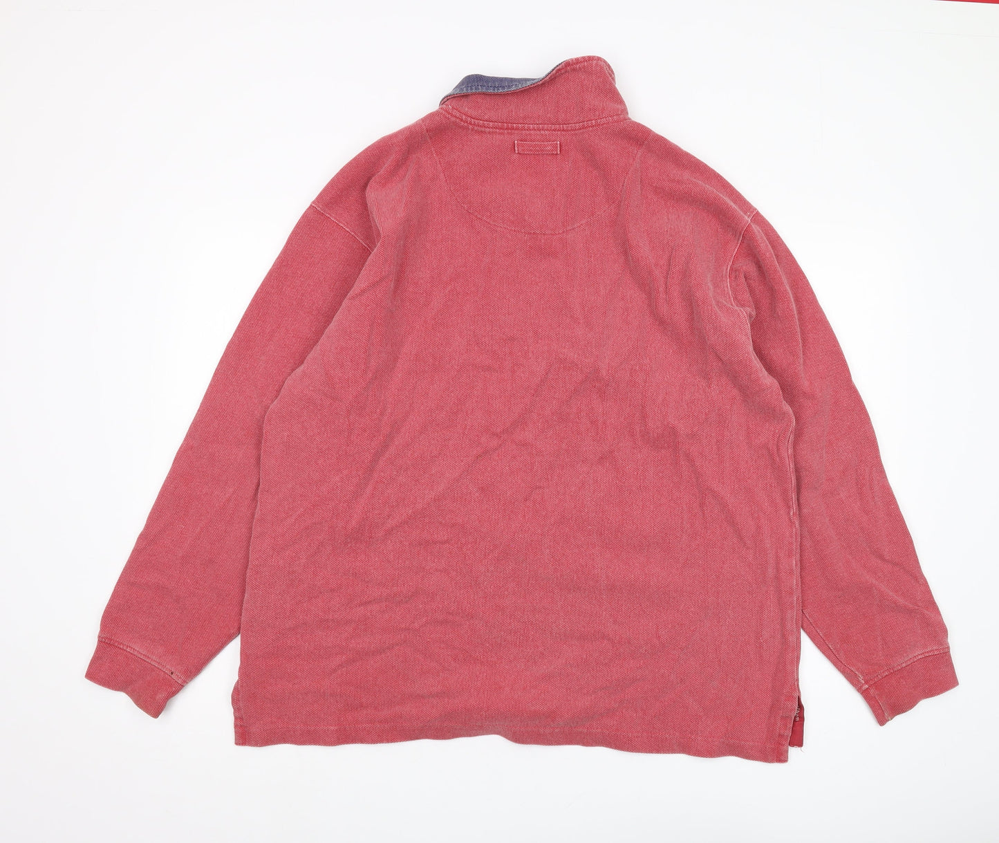 Chatham Men's Red Pullover Sweatshirt - Size L, 1/4 Zip