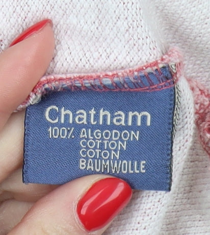 Chatham Men's Red Pullover Sweatshirt - Size L, 1/4 Zip