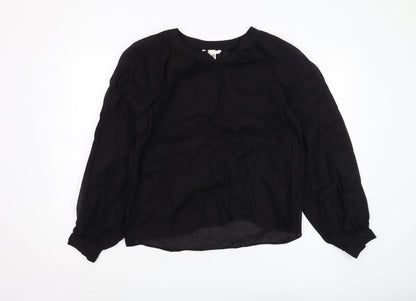 Womens UK Size 6 H&M Black Basic Blouse