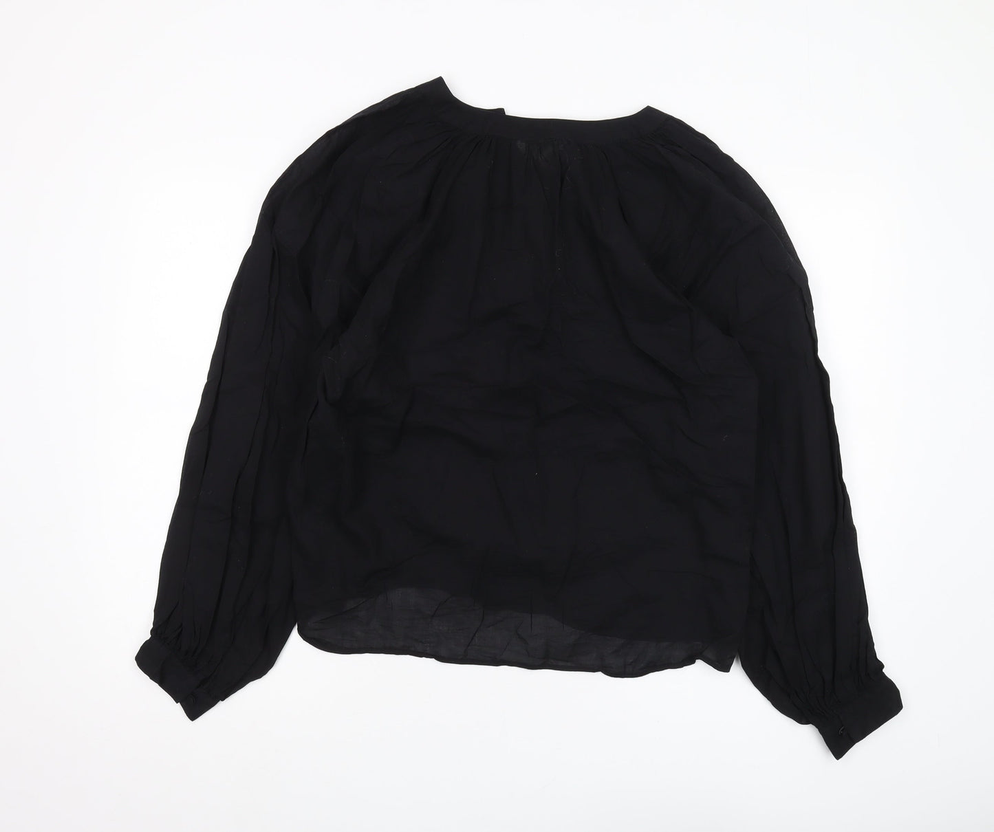 Womens UK Size 6 H&M Black Basic Blouse