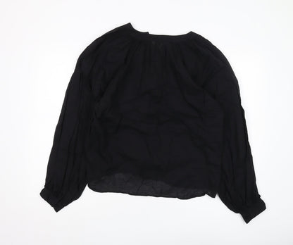 Womens UK Size 6 H&M Black Basic Blouse