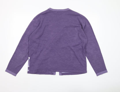 Honor Millburn Women's Purple Striped Cardigan Size L