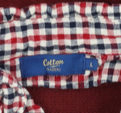 Cotton Traders Men's Red L Pullover Jumper