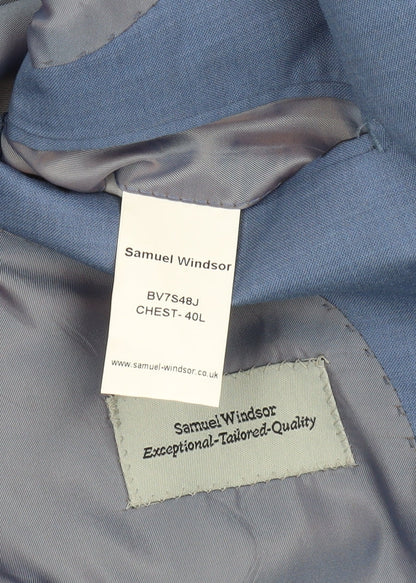 Mens UK Size 40 Samuel Windsor Regular Blue Suit Jacket