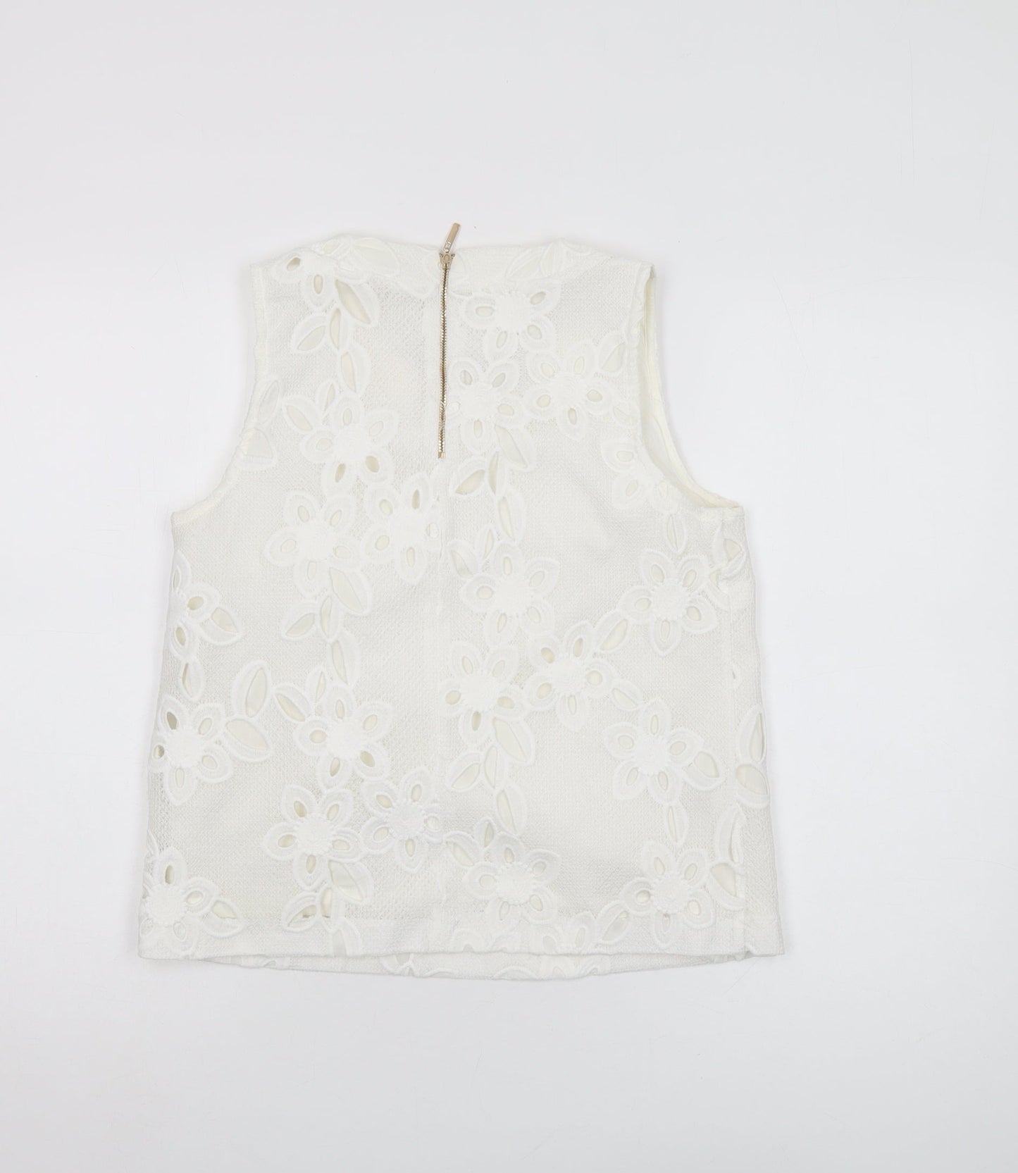 Womens UK Size 8 River Island White Tunic Blouse