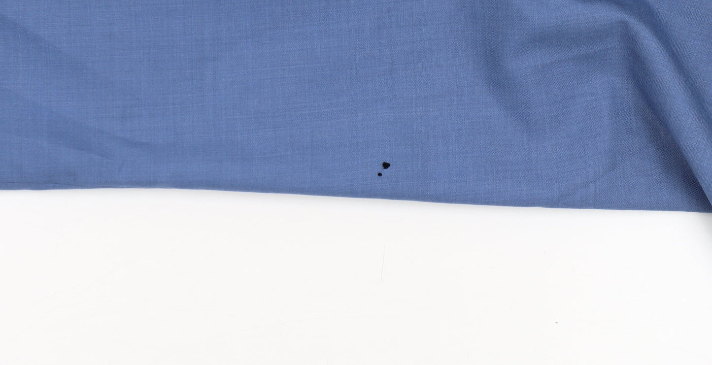 Samuel Windsor Men's Blue Wool Dress Trousers 36