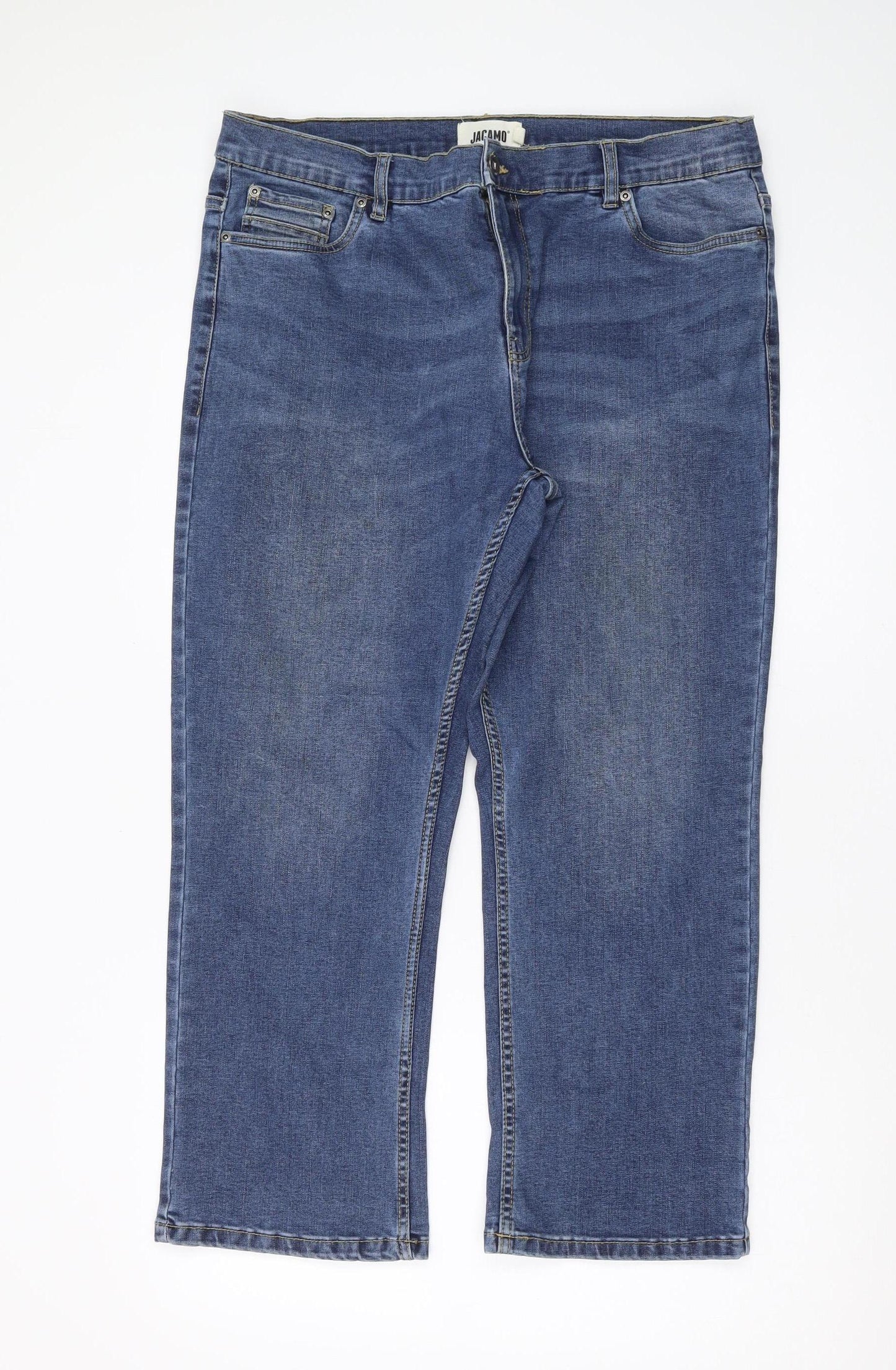 Jacamo Men's Blue Straight Jeans, Size 38XS, Regular Fit