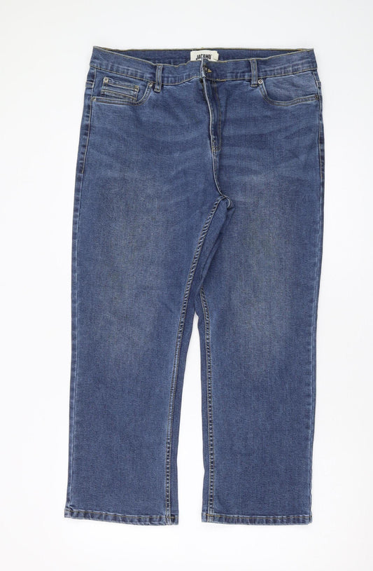 Jacamo Men's Blue Straight Jeans, Size 38XS, Regular Fit