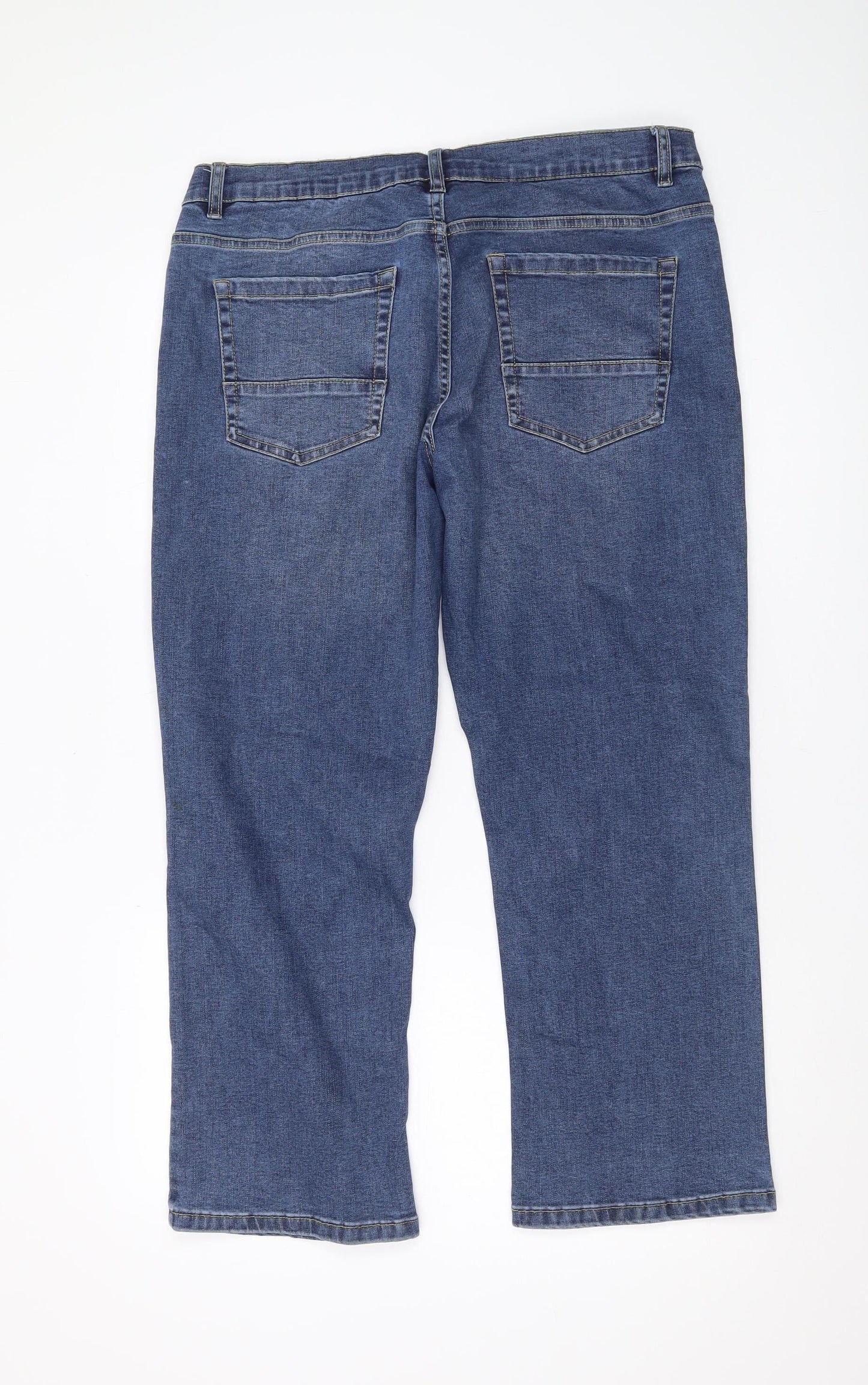 Jacamo Men's Blue Straight Jeans, Size 38XS, Regular Fit