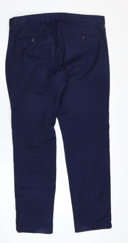 GAP Men's Blue Chino Trousers 36 Regular Cotton Blend