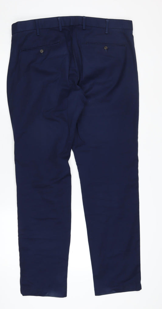 GAP Men's Blue Chino Trousers 36 Regular Cotton Blend