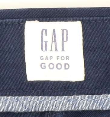 GAP Men's Blue Chino Trousers 36 Regular Cotton Blend