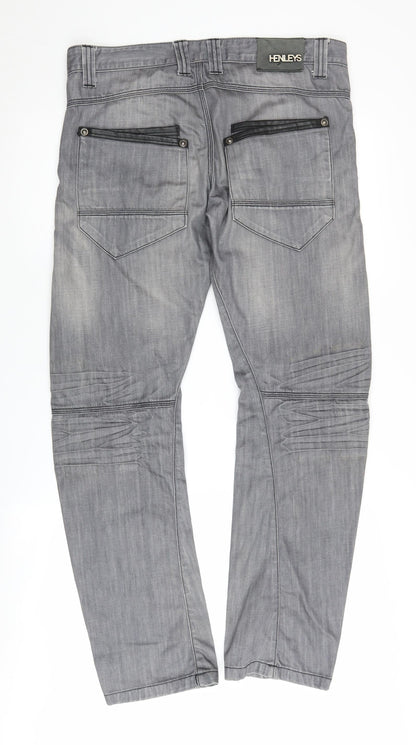 Henleys Men’s Grey Straight Leg Jeans Size 32
