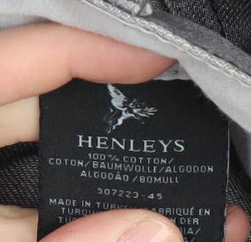 Henleys Men’s Grey Straight Leg Jeans Size 32