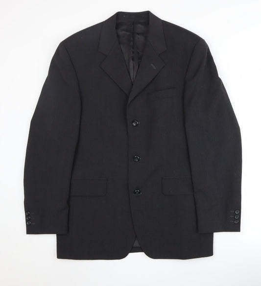 Mens UK Size 38 Burton Regular Black Suit Jacket