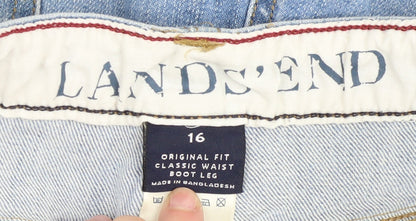 Lands' End Women's Blue Bootcut Jeans Size 16