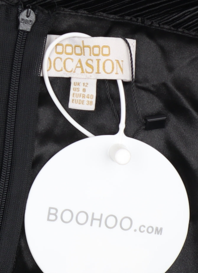 Boohoo Women Black Halter Jumpsuit UK 12 Occasion