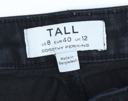 Dorothy Perkins Women's Black Skinny Jeans Size 12 Tall