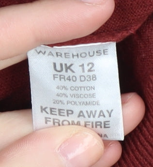 Womens UK Size 12 Warehouse Multicoloured Pullover Jumper