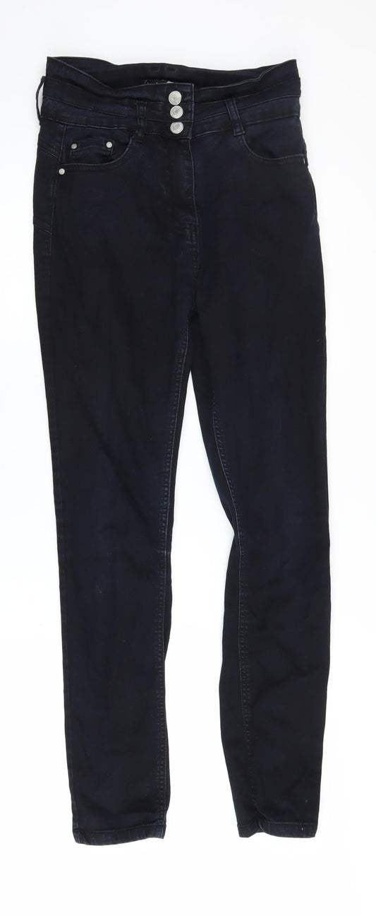 Boohoo Women's Black Skinny Jeans UK 12 Tall Slim Fit