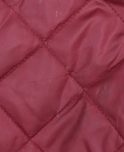 Womens UK Size 8 Marks and Spencer Red Quilted Coat