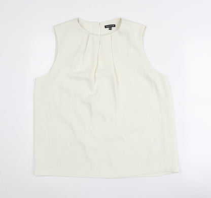 Womens UK Size 16 Warehouse Ivory Basic Blouse