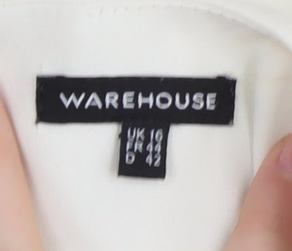 Womens UK Size 16 Warehouse Ivory Basic Blouse