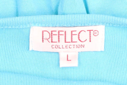 Reflect Collection Women's Blue Cotton Scoop Neck T-Shirt